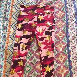 Pink and Gold starred activity pants